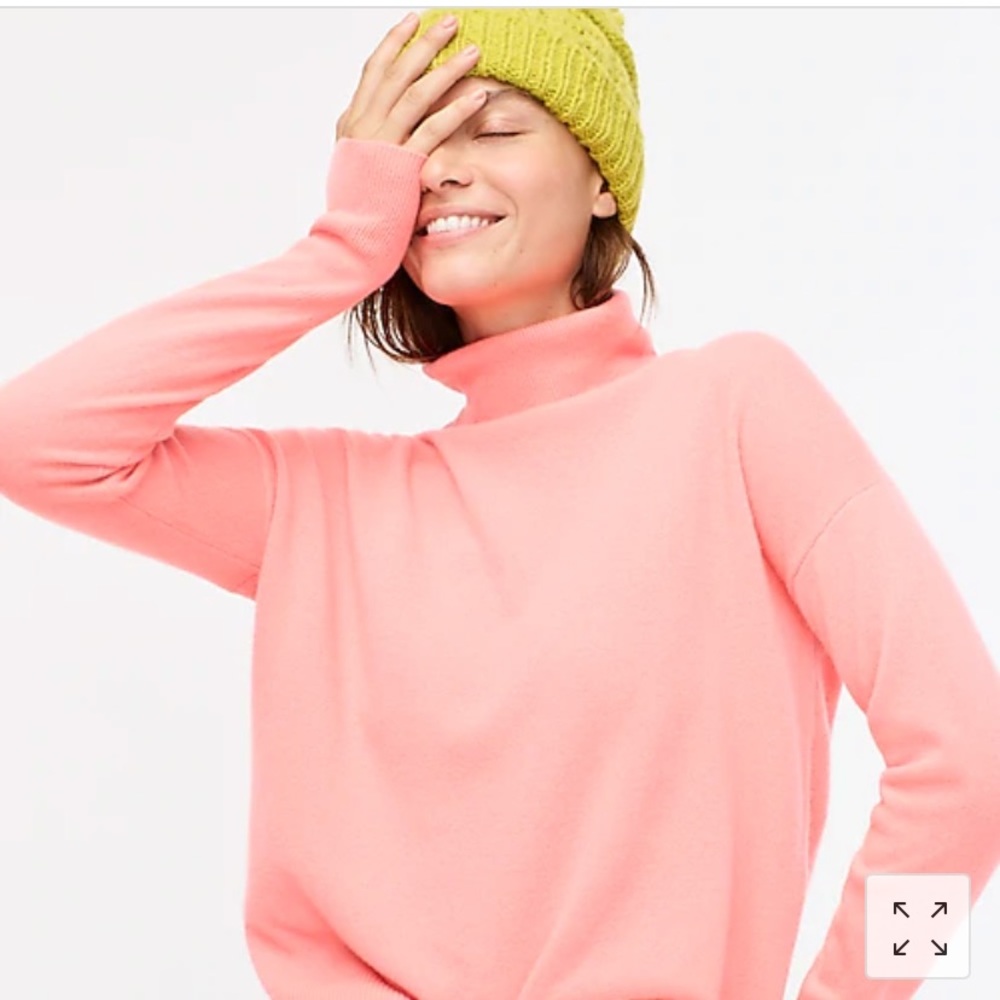 J. Crew Relaxed-Fit 100% Cashmere Black Turtleneck Sweater XXS - Picture 2 of 5